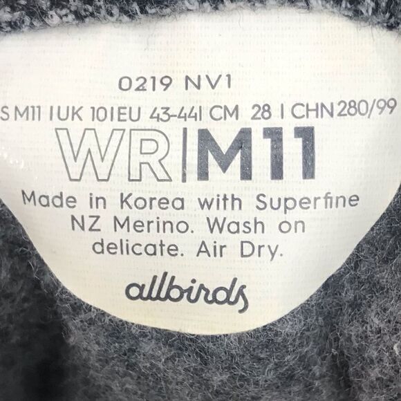 Allbirds Mottled Gray Wool Runner Lace Up Athletic Sneakers - Picture 14 of 14